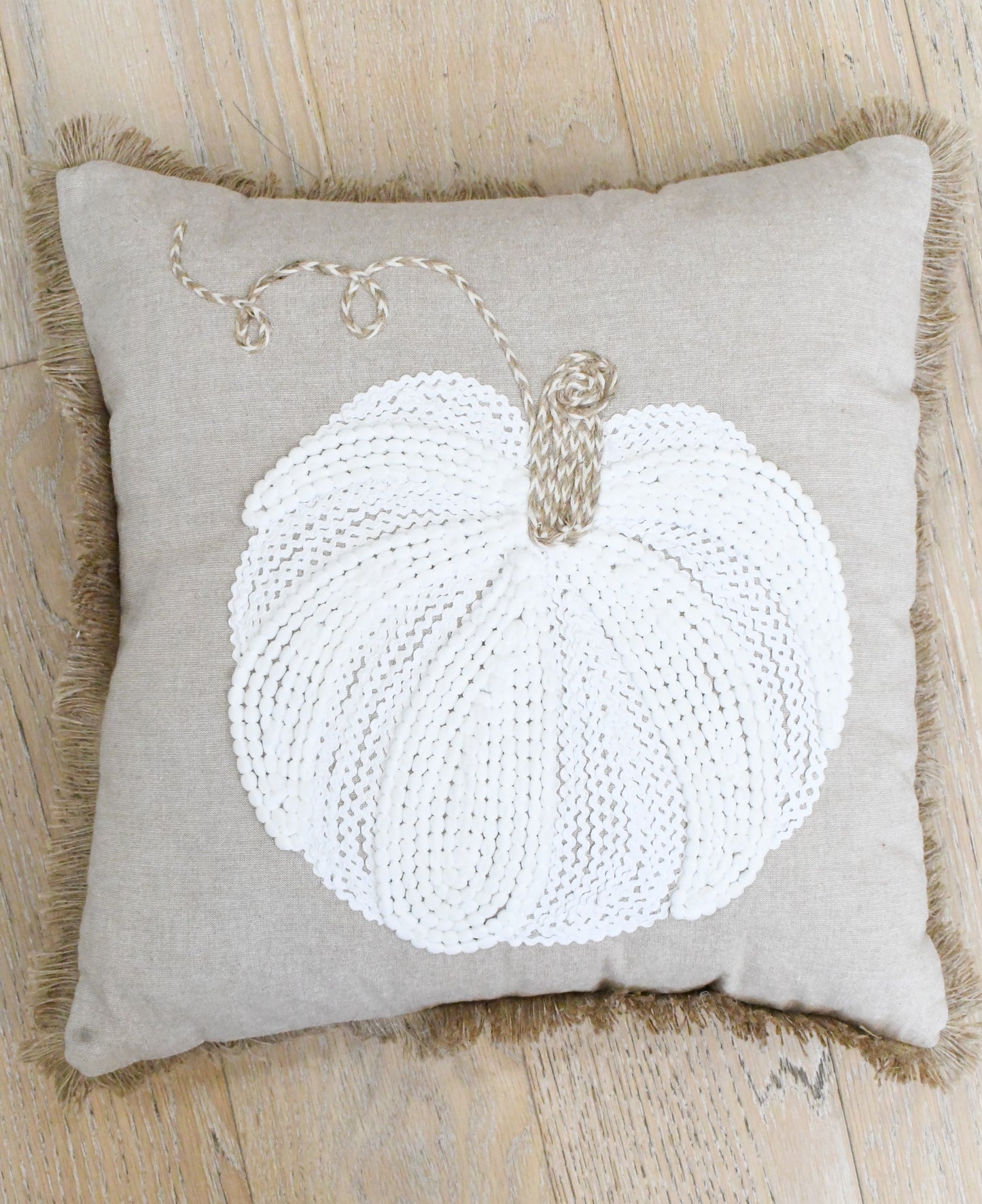 Knitted Pumpkin Pillow