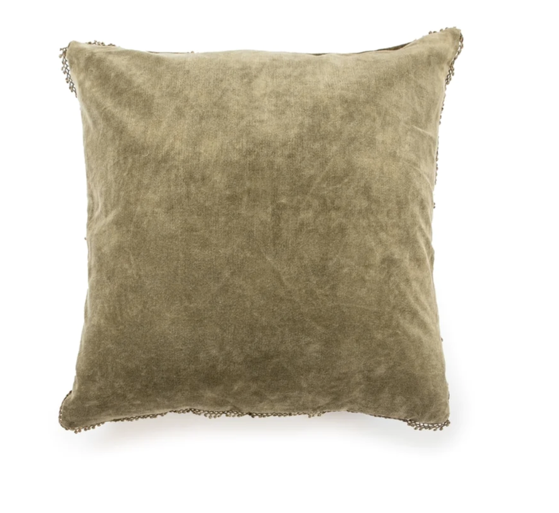 Green Velvet Pillow