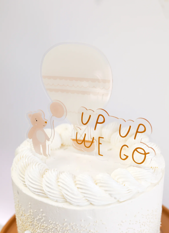 Up Up We Go Acrylic Cake Topper Set
