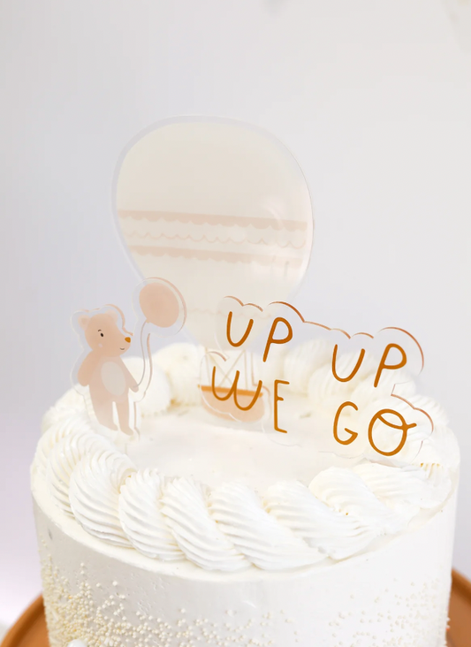 Up Up We Go Acrylic Cake Topper Set
